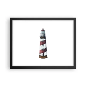 Pôster com moldura preta - Sempre em guarda - 40x30 cm