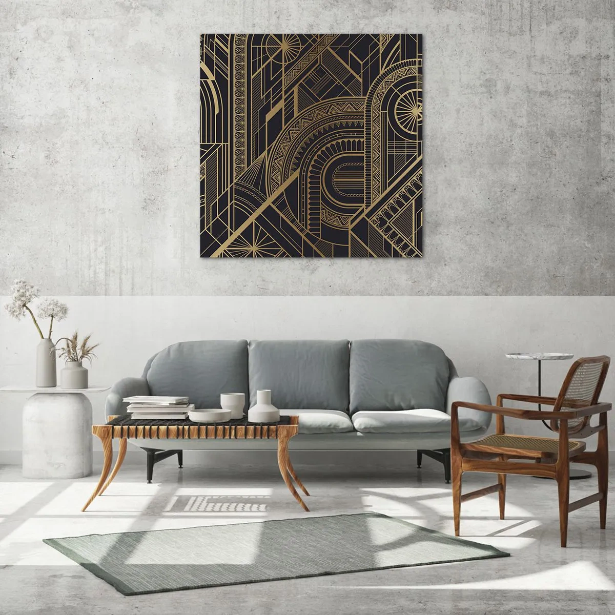 Quadro em vidro - Conceitos, ideias, planos - 60x60 cm