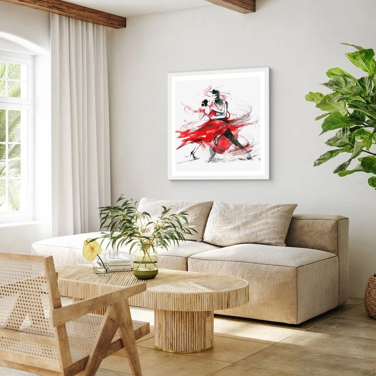 Pôster em moldura branca - Tango - o ritmo da paixão - 50x50 cm
