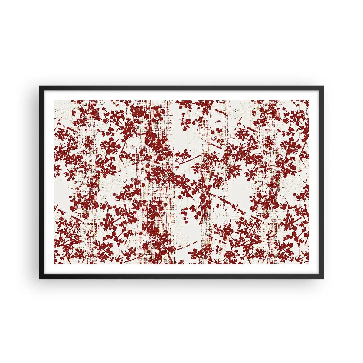 Pôster com moldura preta - Como chita antiga - 91x61 cm