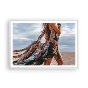 Pôster em moldura branca - Namorada do Xamã - 100x70 cm