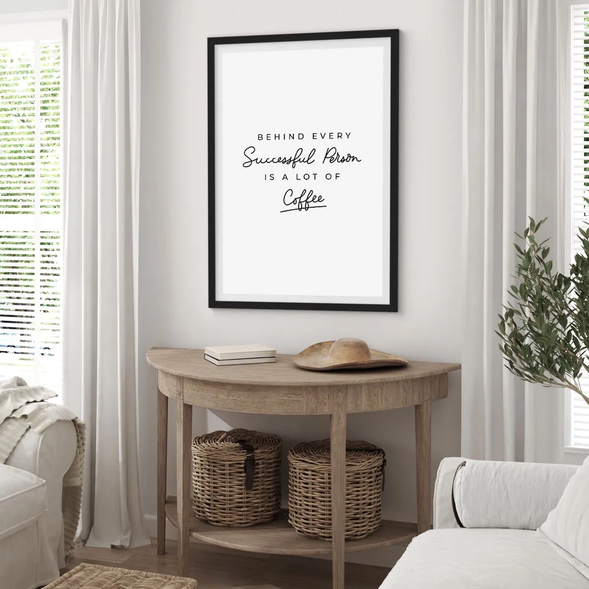 Pôster com moldura preta - O segredo do sucesso - 61x91 cm