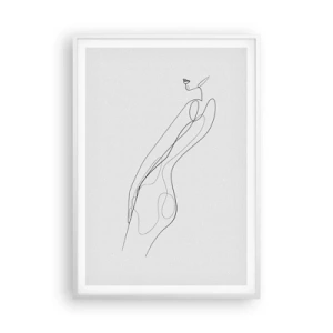 Pôster em moldura branca - Apenas uma promessa - 70x100 cm