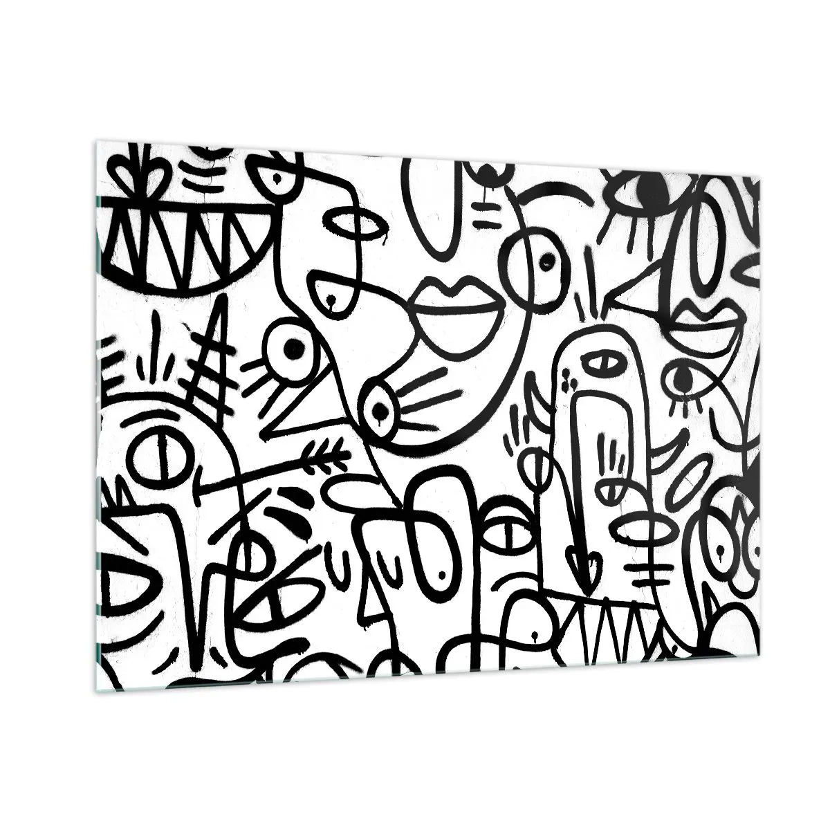 Quadro em vidro - Rostos e miragens - 100x70 cm