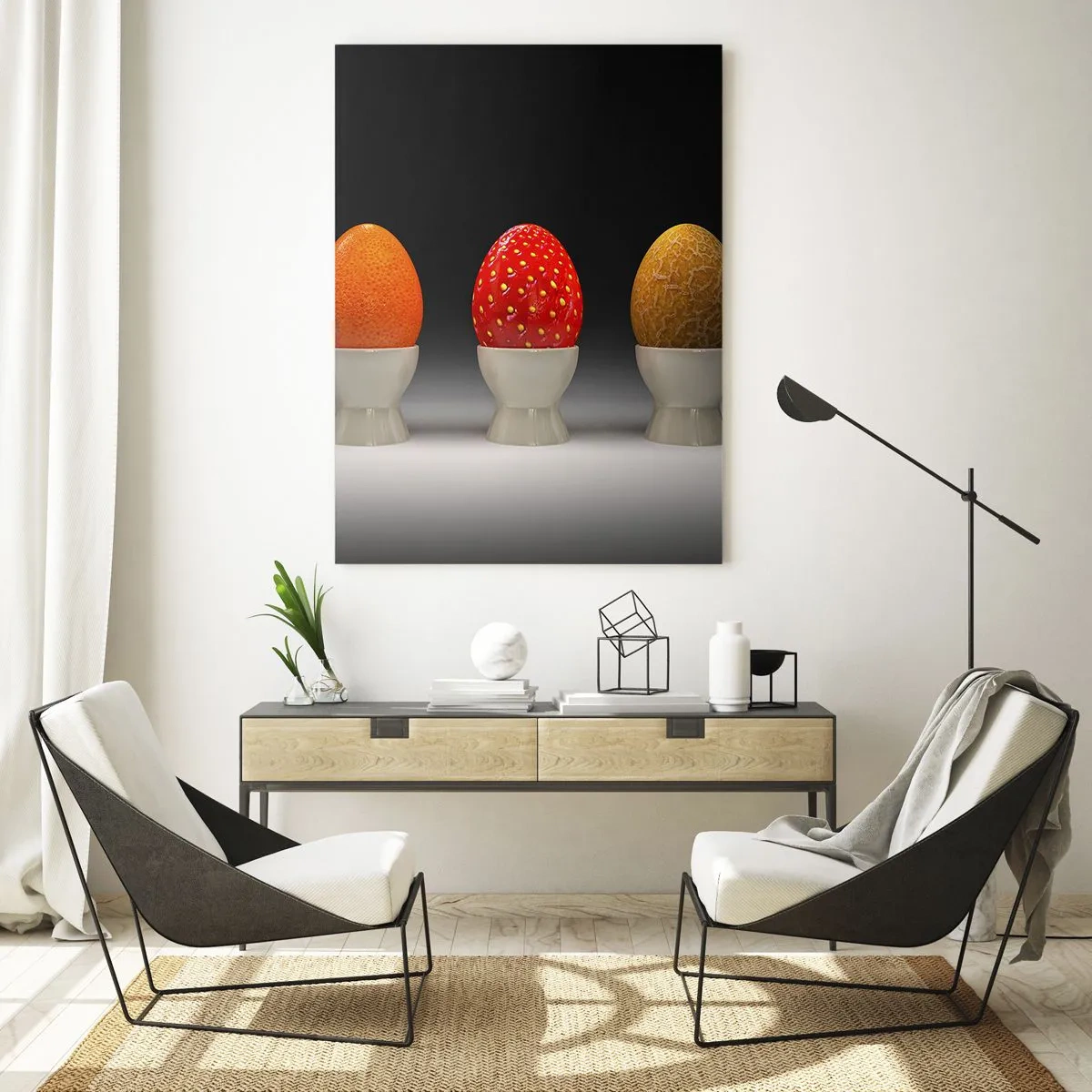 Quadro em vidro - Café da manhã frutado - 50x70 cm
