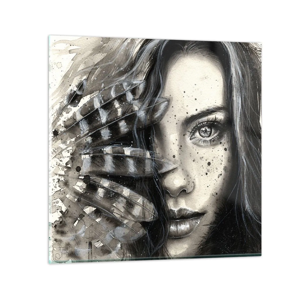 Quadro em vidro - Beleza selvagem - 40x40 cm