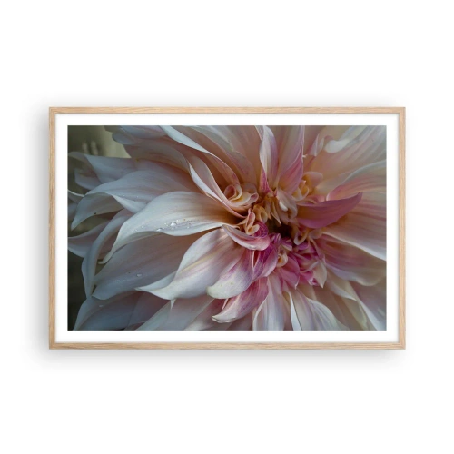 Pôster com moldura de carvalho claro - Frescor florescente - 91x61 cm