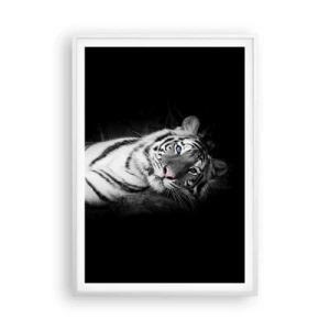 Pôster em moldura branca - Selvagem e tranquilo - 70x100 cm