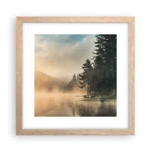 Pôster com moldura de carvalho claro - O nascimento do dia - 30x30 cm