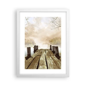 Pôster em moldura branca - A leve tristeza do outono - 30x40 cm