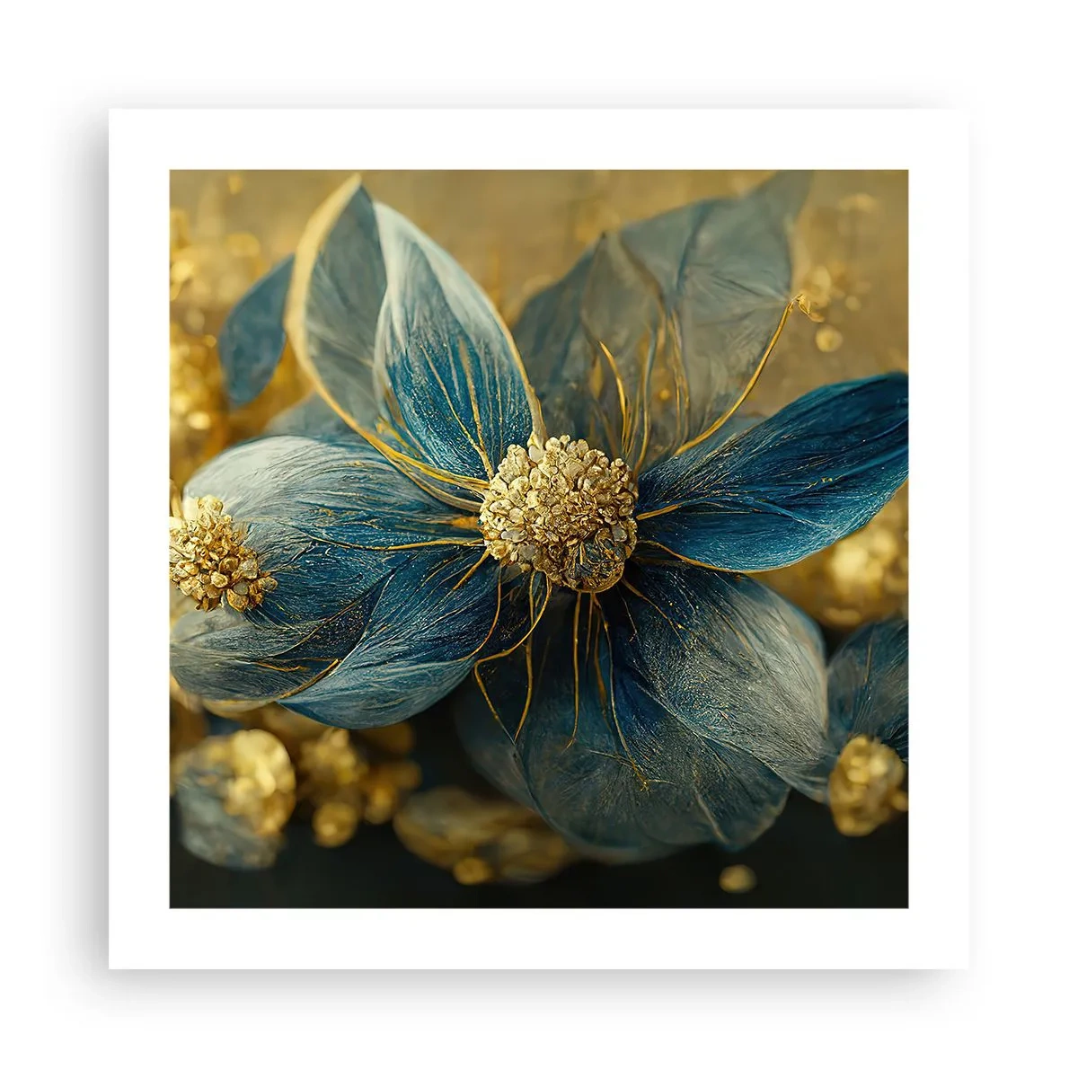 Pôster - Florescer com ouro - 50x50 cm