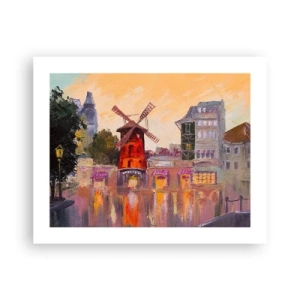 Pôster - Ícones parisienses – Moulin Rouge - 50x40 cm