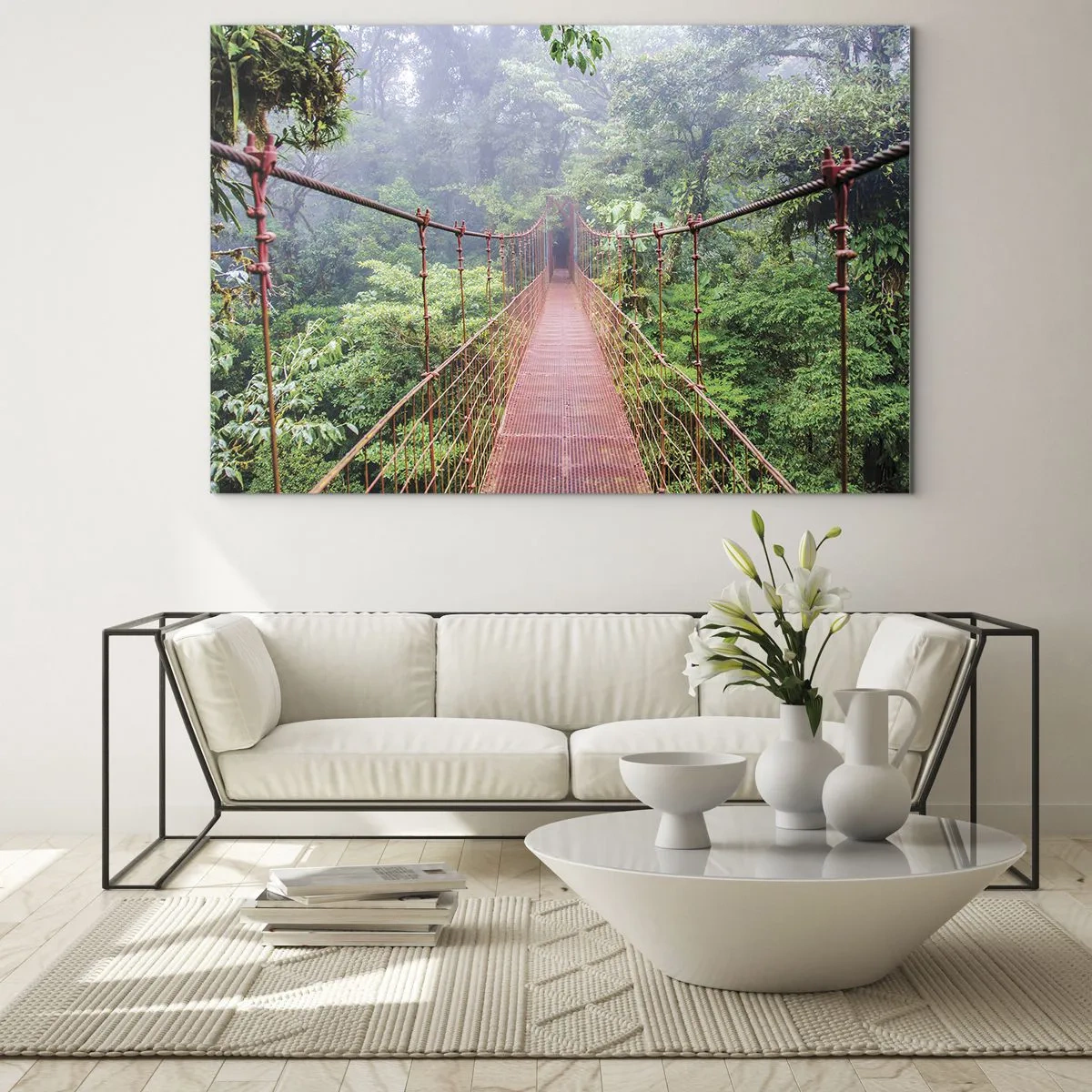 Quadro em vidro - Suspenso acima das copas - 120x80 cm