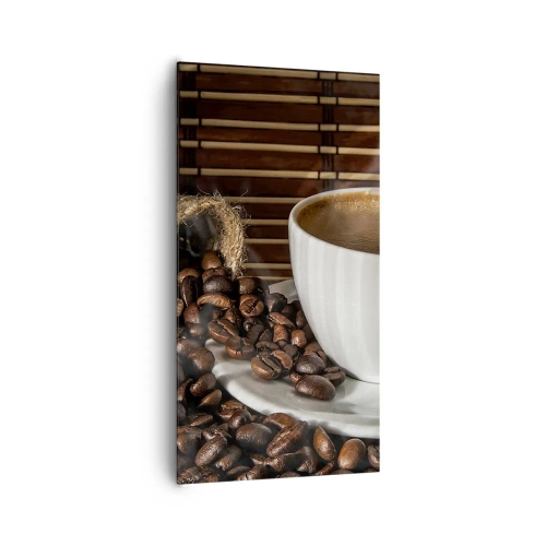 Quadro em tela - A escuridão do carvão, a transparência do âmbar - 65x120 cm