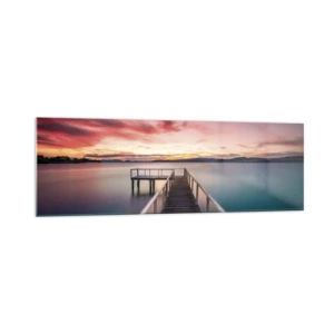 Quadro em vidro - A chama suave da noite - 160x50 cm