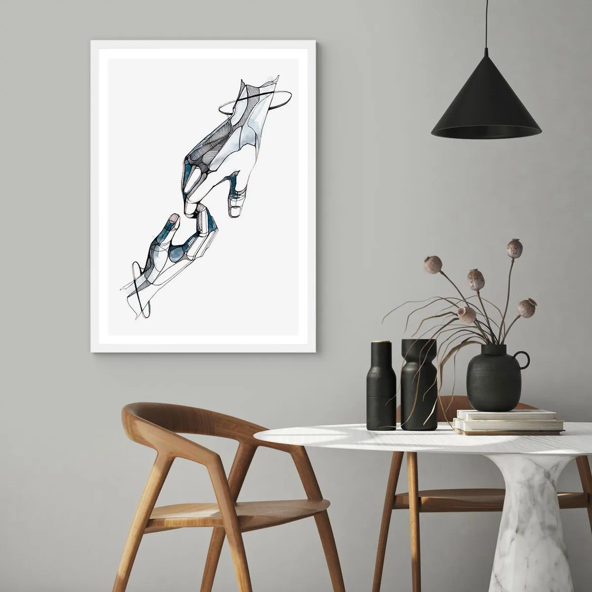 Pôster em moldura branca - Um bom gesto - 30x40 cm