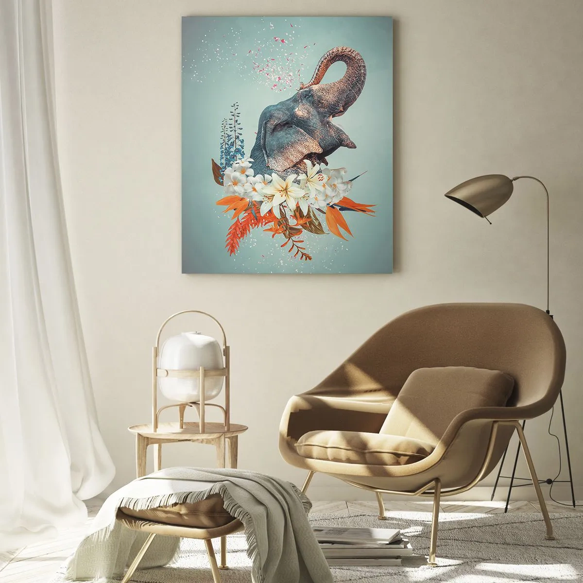Quadro em vidro - Um rugido de alegria - 50x70 cm