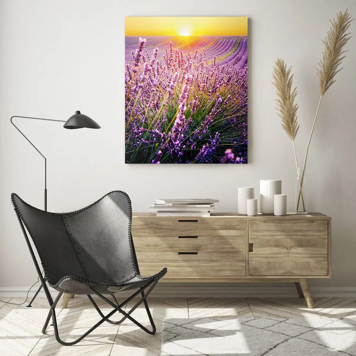 Quadro em vidro - Prado perfumado - 70x100 cm