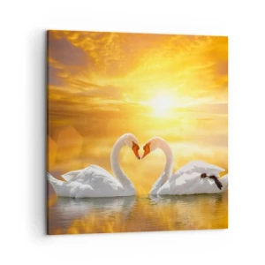 Quadro em tela - Coração é a palavra mais bonita do mundo... - 50x50 cm