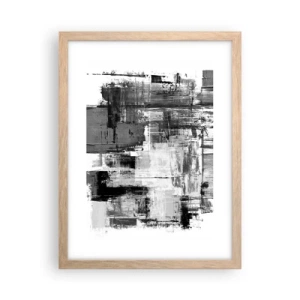 Pôster com moldura de carvalho claro - O cinza é lindo - 30x40 cm