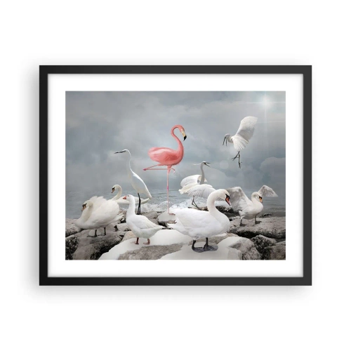 Pôster com moldura preta - Como vim parar aqui? - 50x40 cm