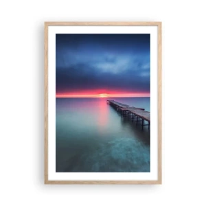 Pôster com moldura de carvalho claro - Entre o céu e a terra - 50x70 cm