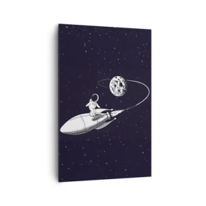 Quadro em tela - Surfista espacial - 80x120 cm