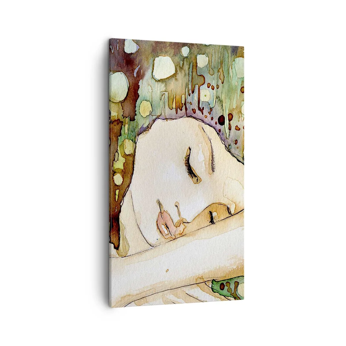 Quadro em tela - Um sonho Violeta Esmeralda - 45x80 cm