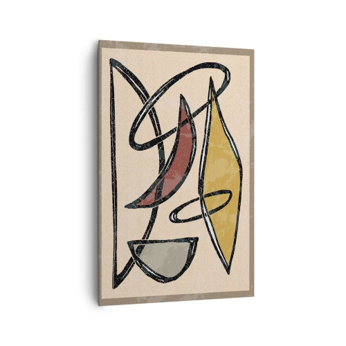 Quadro em tela - Composição – arcos e ovais - 80x120 cm