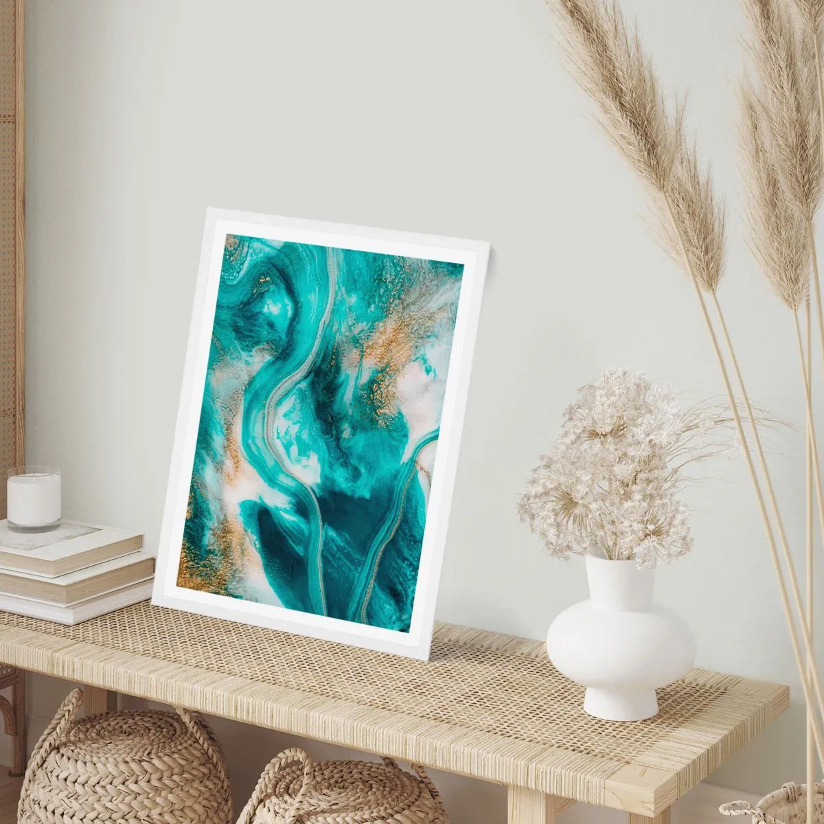 Pôster em moldura branca - Rio do Ouro - 50x70 cm