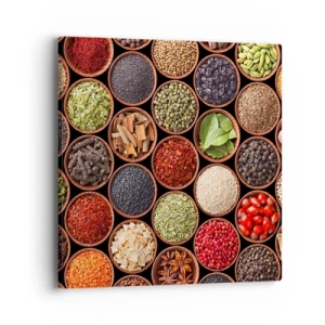 Quadro em tela - Todos os sabores do mundo - 40x40 cm