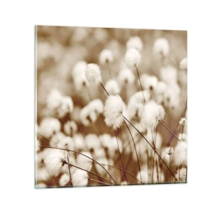 Quadro em vidro - Campos felpudos - 30x30 cm
