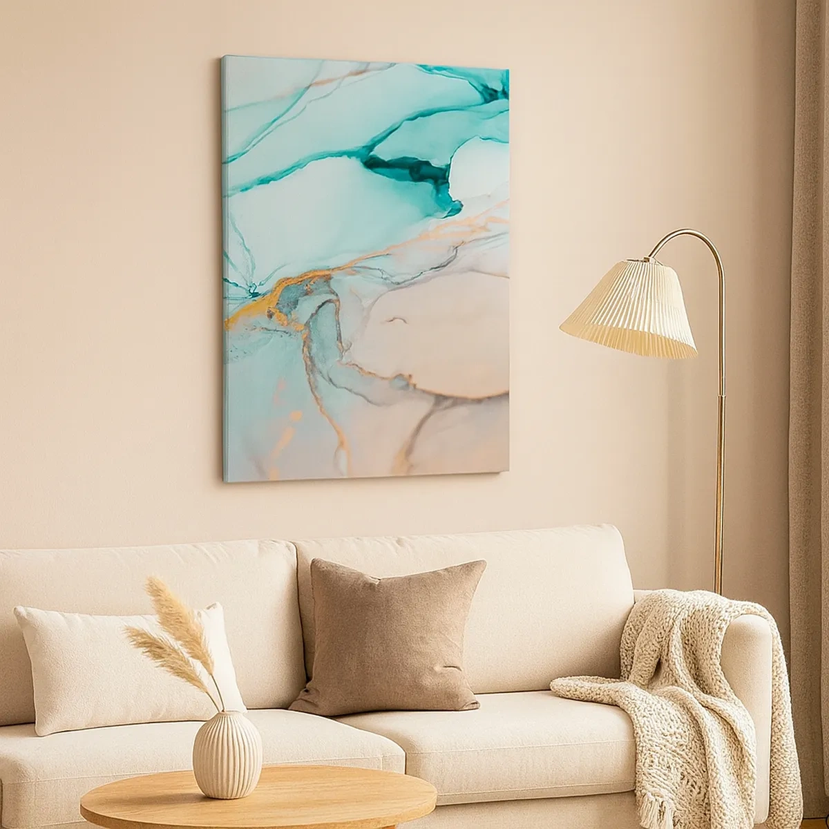 Quadro em tela - Dança das formas e cores - 50x70 cm