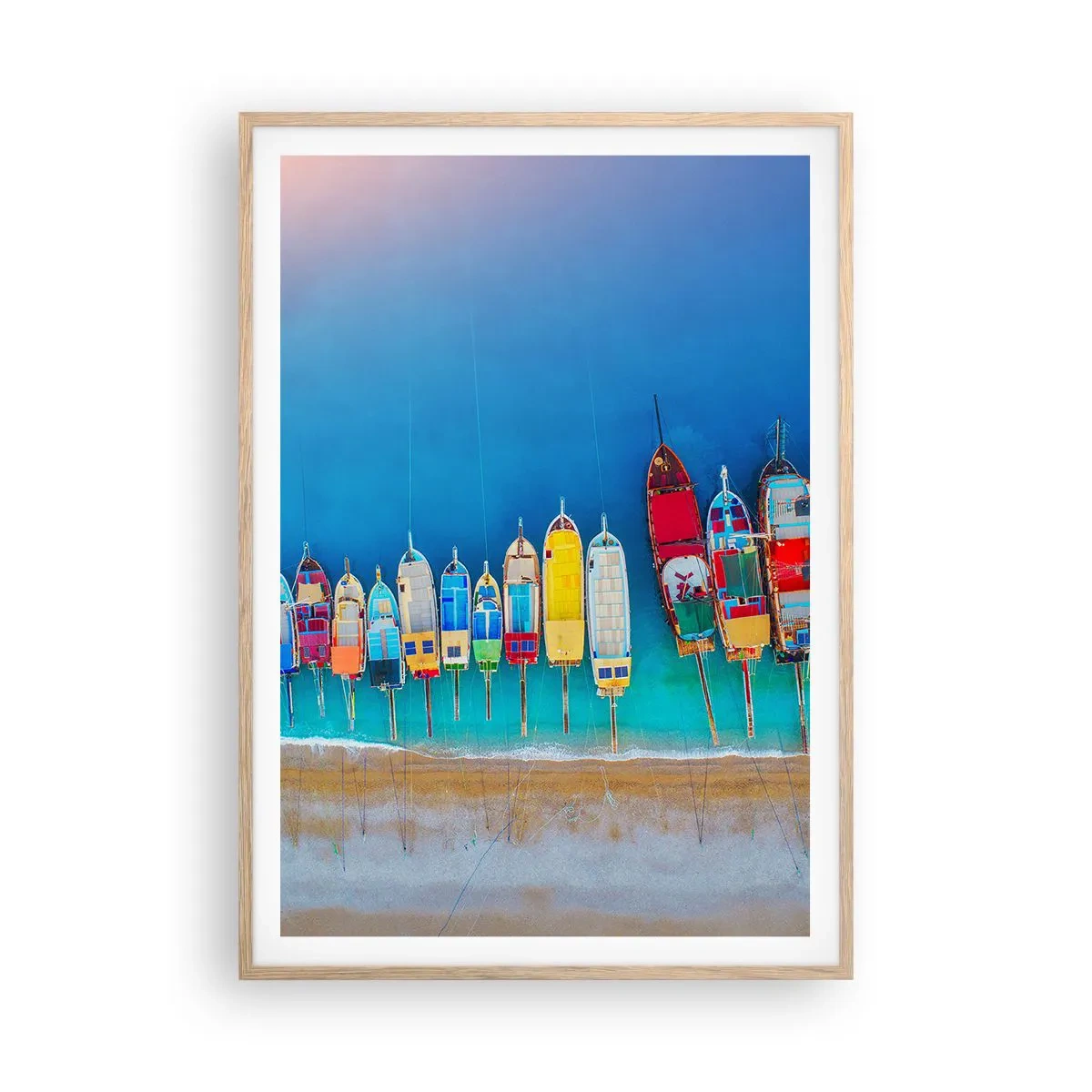 Pôster com moldura de carvalho claro - Vista panorâmica - 70x100 cm