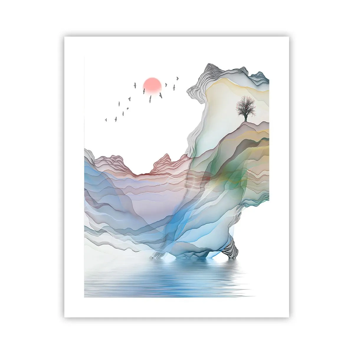 Pôster - Em direção às montanhas de cristal - 40x50 cm