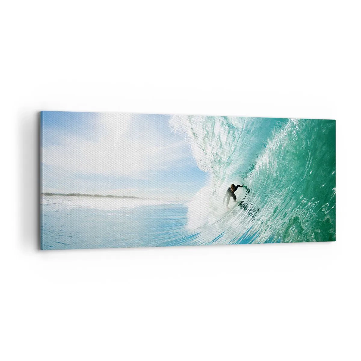 Quadro em tela - Na crista da onda - 100x40 cm