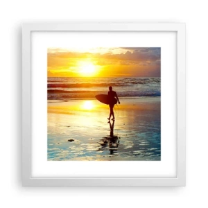 Pôster em moldura branca - O Retorno do Guerreiro - 30x30 cm