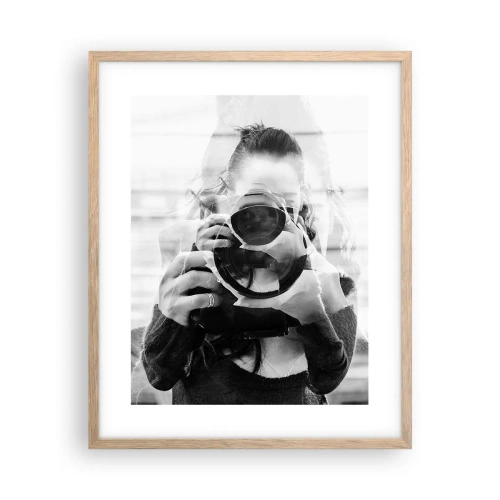 Pôster com moldura de carvalho claro - Criador e material - 40x50 cm