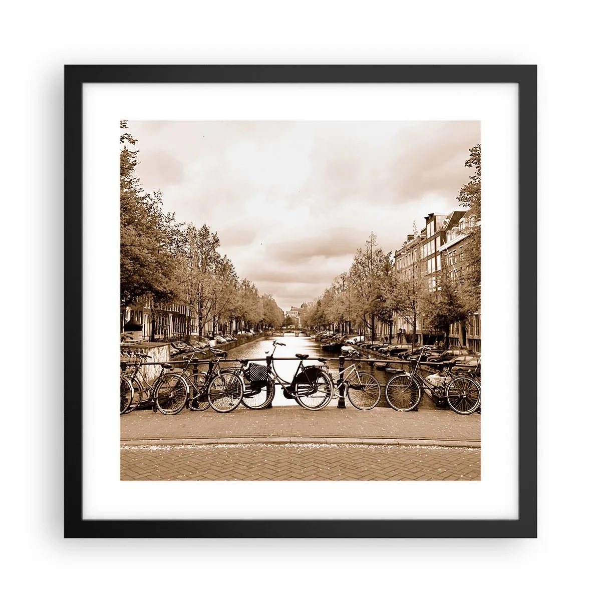 Pôster com moldura preta - Vibrações holandesas - 40x40 cm