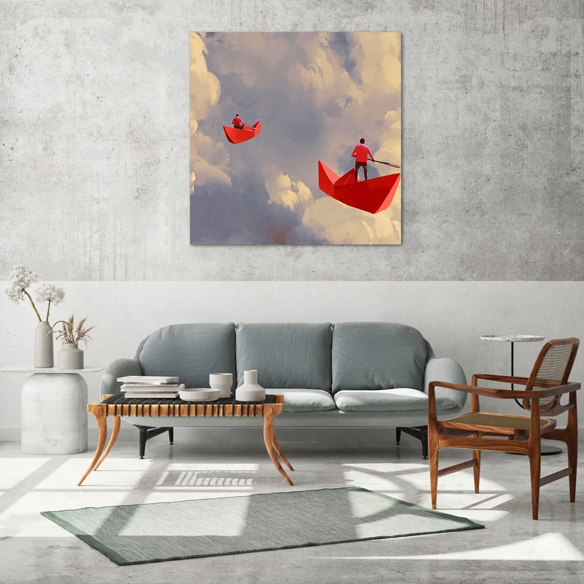 Quadro em vidro - Expedição dos sonhadores - 50x50 cm