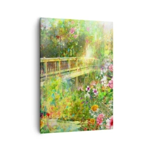 Quadro em tela - A ponte dos suspiros da primavera - 50x70 cm