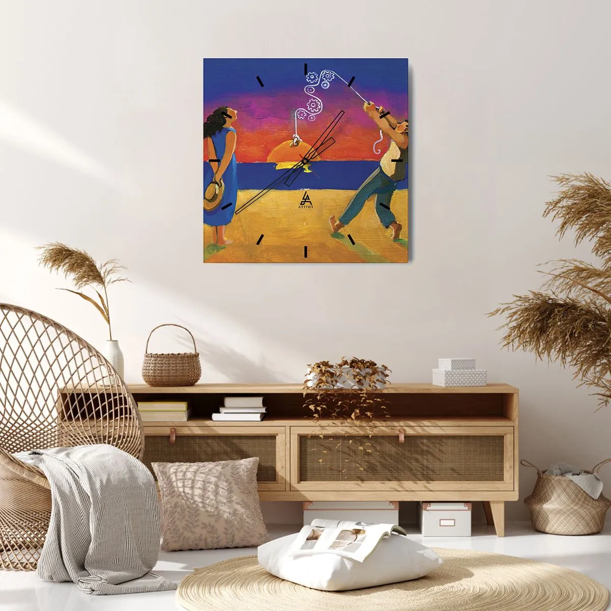 Relógio de parede - Relógio em vidro - Mais do que uma estrela do céu - 30x30 cm
