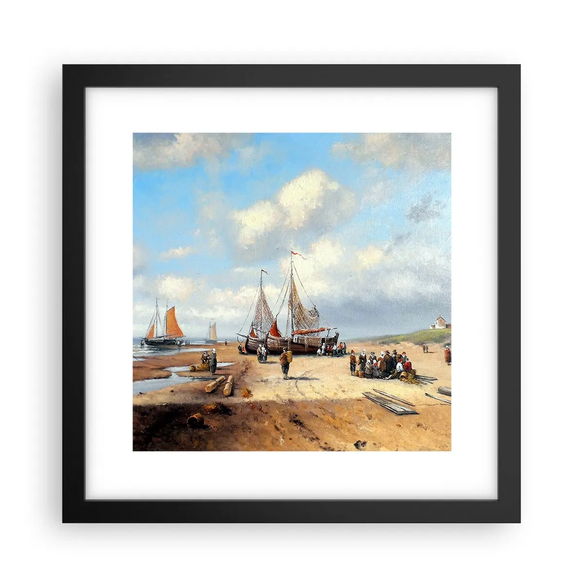 Pôster com moldura preta - Pós-caça bem-sucedida - 30x30 cm