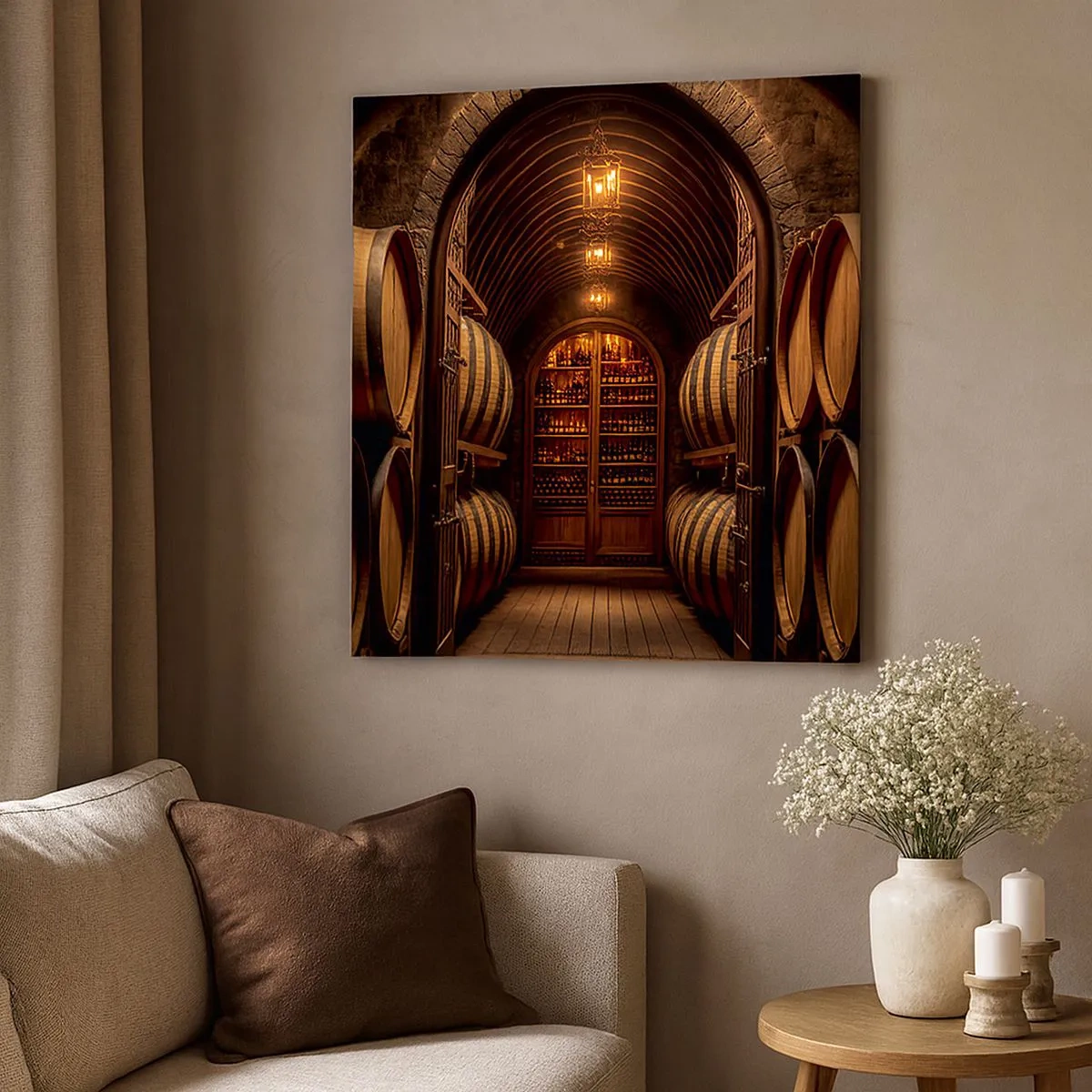 Quadro em tela - Porão atmosférico - 30x30 cm