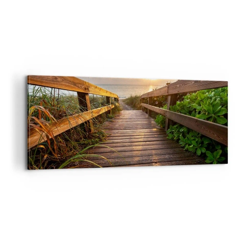 Quadro em tela - Direto para a costa - 100x40 cm