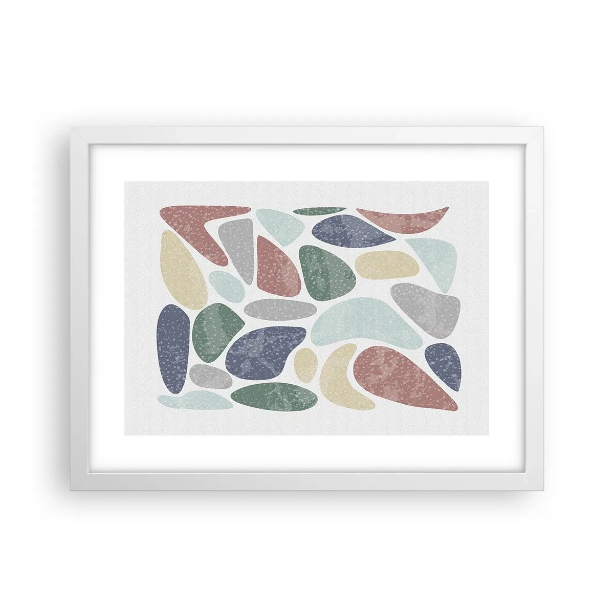 Pôster em moldura branca - Um mosaico de cores em pó - 40x30 cm