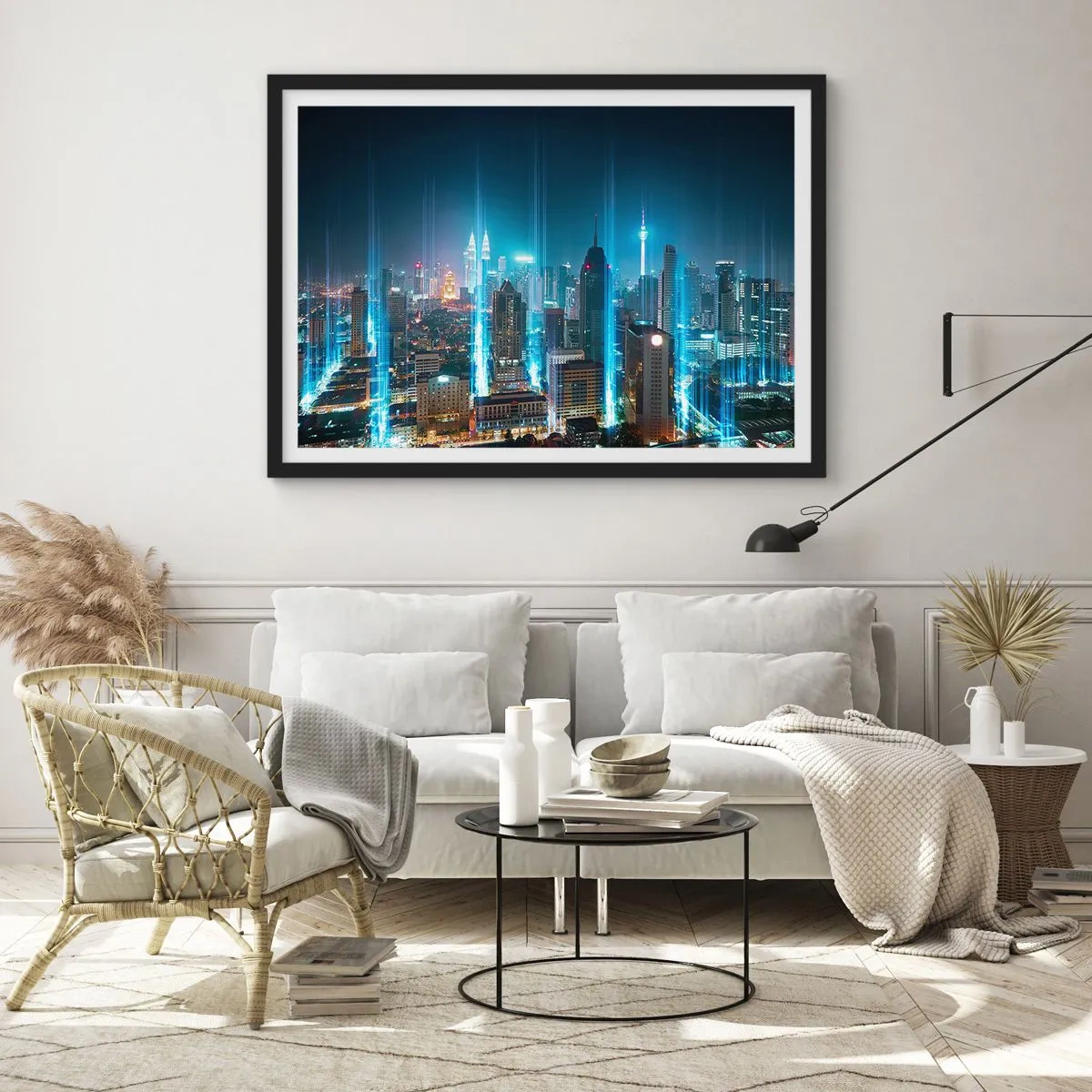 Pôster com moldura preta - De Berlim para o céu - 100x70 cm