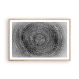 Pôster com moldura de carvalho claro - Sinal dos tempos - 91x61 cm