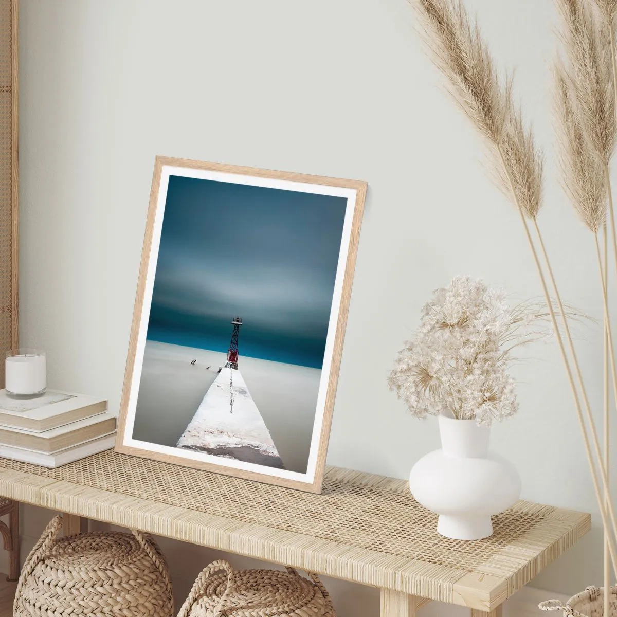 Pôster com moldura de carvalho claro - Ao encontro do infinito - 70x100 cm