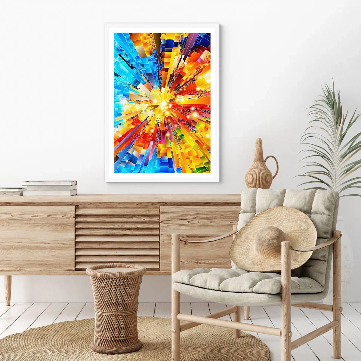 Pôster em moldura branca - In medias res - 70x100 cm